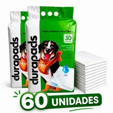 Tapete Higiênico Durapads Premium 60x60cm Barreira Antivazamento Alta Absorção para Cães