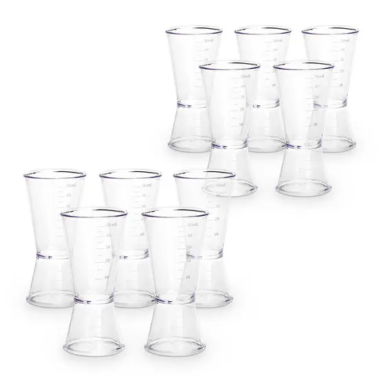 10 Dosador De Bebidas Acrilico Cristal C/ Medidor 50x20ml