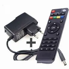 Kit Controle Universal Para Smart Box TV + Fonte Universal Para Smart Box TV