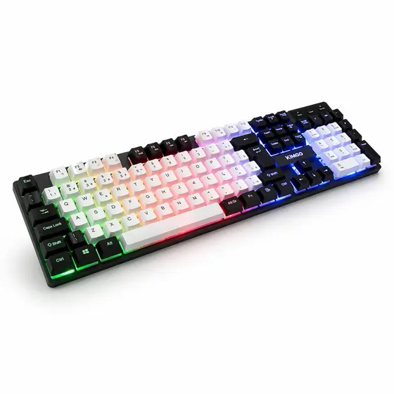 Teclado Gamer USB Luzes RGB ABNT2 107 Teclas Plug Play para PC Notebook G-300 KinGo