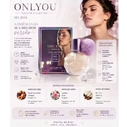 Onlyou No.8144 Perfume Feminino 30ml Importado Alta Fixação Aroma Floral Frutado Longa Duração