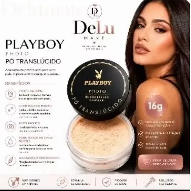Pó Translúcido Finalizador Playboy com Fórmula Ultrafina para Acabamento Perfeito