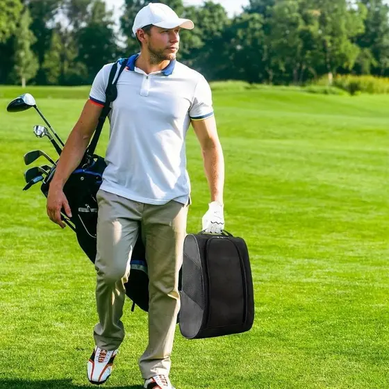 Saco De Armazenamento De Sapato De Golfe Portátil Oxford Pano À Prova De Poeira Organizador Para Viagens De Futebol Uso