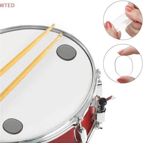 (WTED) 6 Peças Almofadas De Gel Amortecedor De Tambor Silenciador De Bateria De Silicone Para Controle De Tom