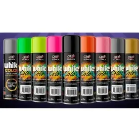 Tinta Spray 340ml Todas as Cores Uso Geral Alta Temperatura Metálica Brilhante Luminosa
