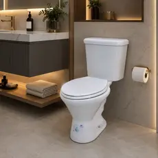 Bacia Vaso Sanitário Completo Com Caixa Acoplada Branco- Sofisticado