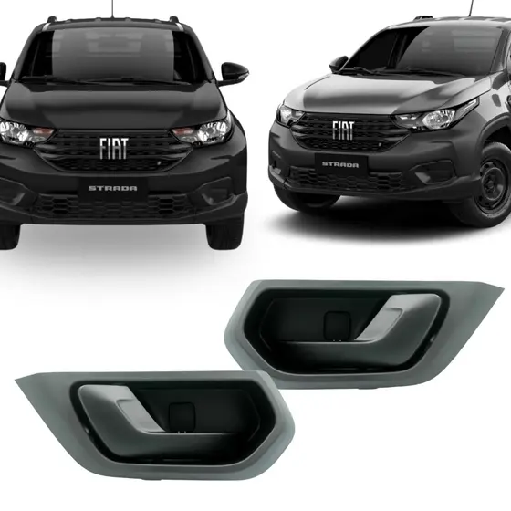Par Maçaneta Interna Nova Strada 2020 2021 2022 2023 2024 2025 Original Fiat Mopar Preta