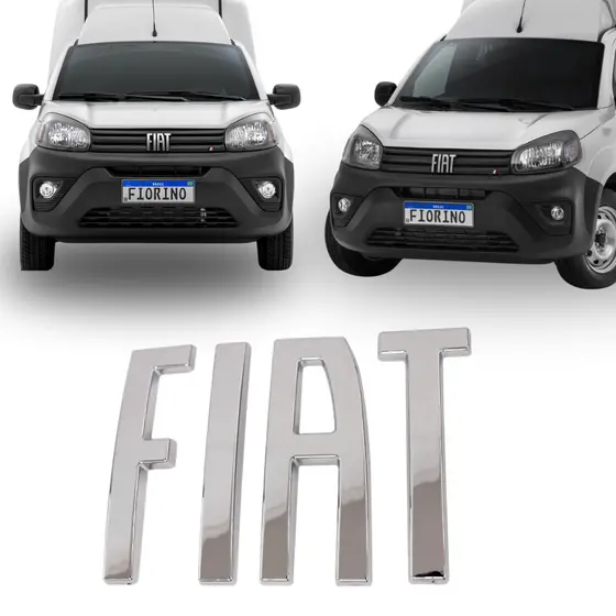 Emblema Letreiro Grade Cromado Preto ou Grafite Original Fiat Fiorino 2021 2022 2023 2024 2025