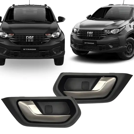 Par Maçaneta Interna Nova Strada 2020 2021 2022 2023 2024 2025 Original Fiat Mopar Prata