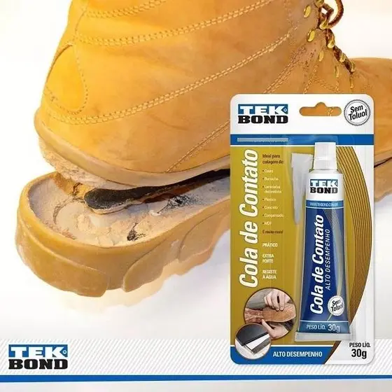 Cola de Contato Sapateiro 30G - TEK BOND - Sapatos Tenis Carpetes