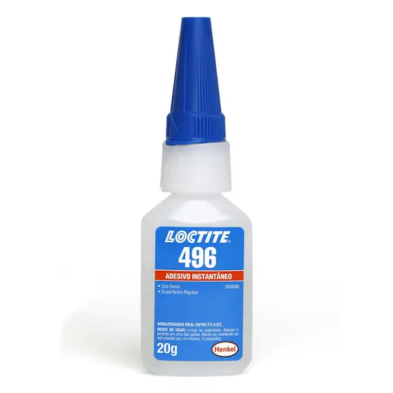 Cola Instantânea 496 Loctite 20g Adesivo para Metais e Plásticos 30 Segundos