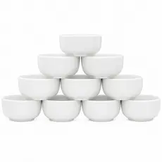 Kit 10 tigelas mini 40ml,Sobremesa - Manteigueira ,Patês e molhos, Porcelana,VAI AO FORNO E MICRO ONDAS