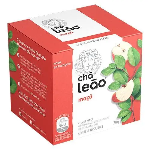 Chá Maçã Leão 10Sachês