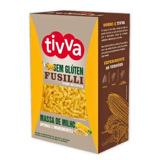 Macarrão Fusilli Quinoa 500G Sem Glúten Tivva