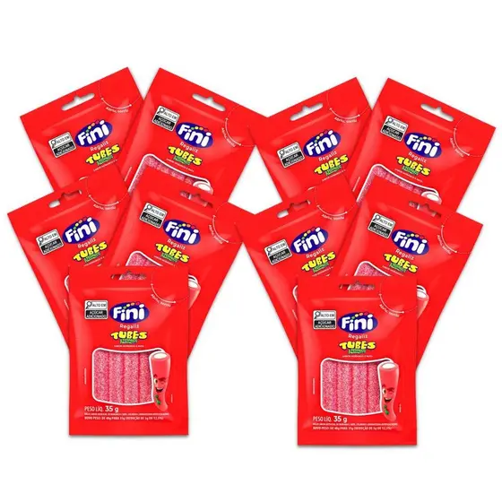Fini  Tubes Morango Azedinho 10un de 35g