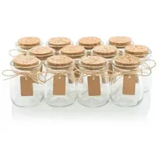 30 Potes de vidro 100ML com Rolha Porta Velas