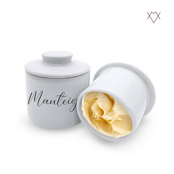 Manteigueira Francesa Porta Manteiga Porcelana Com Adesivo