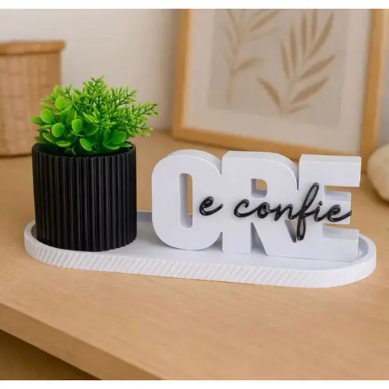 ORE e Confie! Lindo Enfeite Decorativo – Visual Moderno e Sofisticado