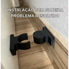 Trava de Porta com Adesivo Dupla Face - Instalação Sem Furos, Fixação Forte, Design Discreto