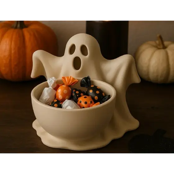 Tigela de Doces Fantasma Glutão Halloween