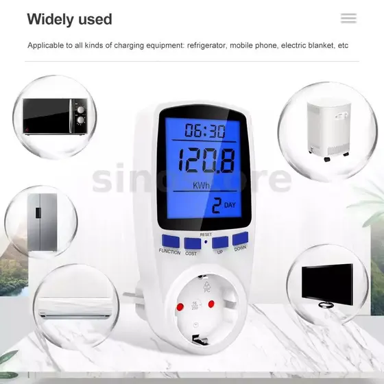 Wattímetro + brinde - 220V AC Digital , Big LCD Medidor De Energia Backlight Consumo Elétrico