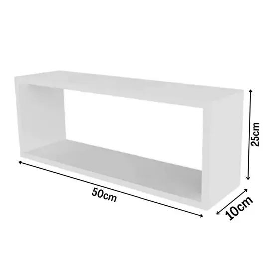 Nicho De Parede Branco 100% Mdf 50x25 Cm Quarto, Sala, Cozinha e Banheiro.