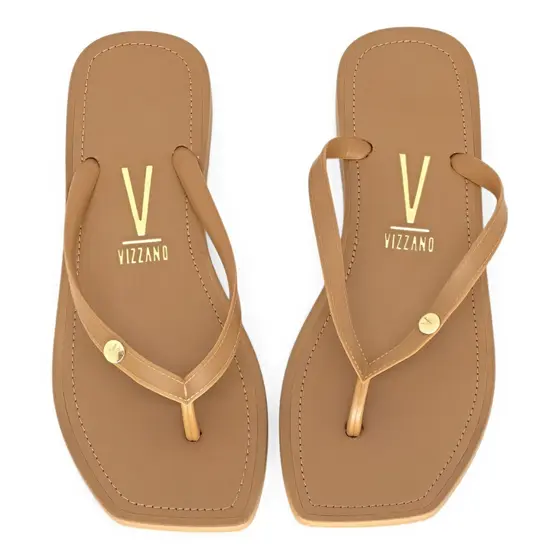 Chinelo Vizzano Bico Quadrado Feminino Casual Pingente Macio