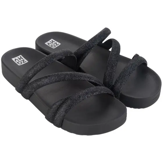 Sandalia Zaxy Glitter Feminina Papete Brilho Tiras Slide Original