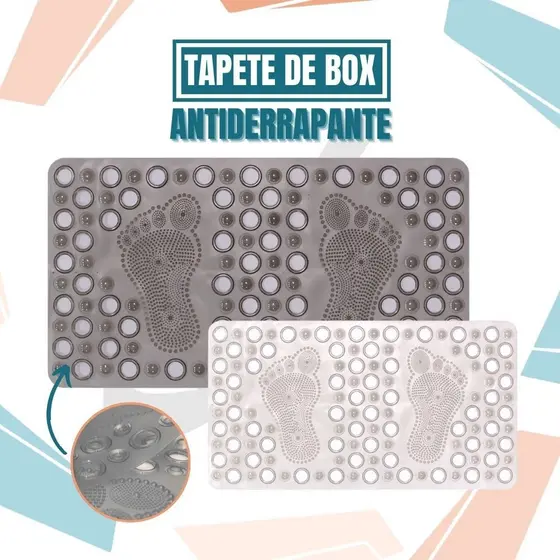 Tapete Banheiro Box Antiderrapante Com Ventosa Box Chuveiro Multiuso
