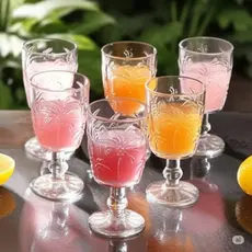 Taça De Água Vinho Suco Gourmet Tropical Palm Lyor 310ml C/6