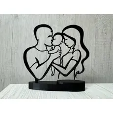 Presente personalizado Dia das Mães/Pais – Placa decorativa família, ,lembrança de nascimento de bebê
