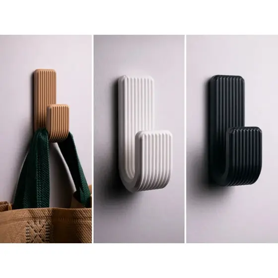 Gancho de Parede Minimalista Decorativo Autoadesivo para Bolsa Mochila Toalhas e Utensílios