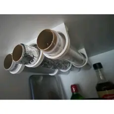 Suporte para rolos de plastico filme - papel manteiga - papel aluminio - suporte para armarios