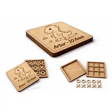 Kit c/ 10 jogos da velha Personalizado em MDF 10cm Ideal lembrancinhas de aniversário/Brindes!