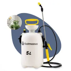 Pulverizador Manual 5 Litros Borrifador Alta Pressão Jardim Plantas Pulverização Inseticida Limpeza Bico Ajustável