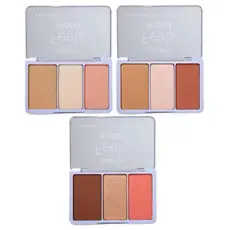 Paleta Trio De Contorno, Iluminador, Blush Feels Mood Hb75226 - Ruby Rose