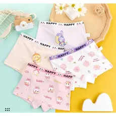 Kit 3-6 Calcinha Shortinho Feminina Infantil Boxer Calcinhas Algodão Confortável Estampas Sortidas
