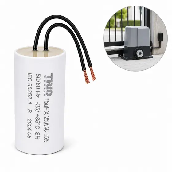 Capacitor 15uf 250 motor de portão (12-15)