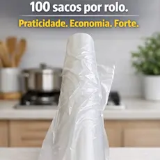 Bobina Saco Plástico picotada Alimentos Freezer e Microondas