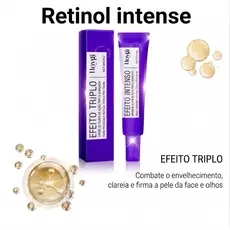Retinol Intense Clareador Anti-Idade Antirrugas Linhas Expressão Firmeza Skincare Rosto