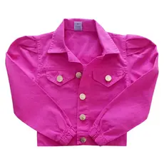 Jaqueta Infantil Jeans E Rosa, Preta E Creme Menina - Feminino - Envio Já