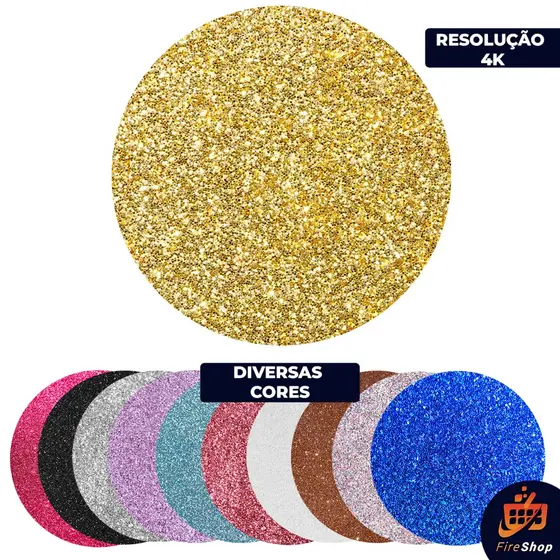 Capa Painel de Festa 50x50 Cm - Textura Glitter 4K Ultra HD - DIVERSAS CORES - Tecido C/ Elástico FIRE SHOP