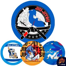 Capa Painel 50x50Cm Tema JIU-JITSU Artes Marciais LUTA - Tecido Sublimado C/ elástico FIRE SHOP