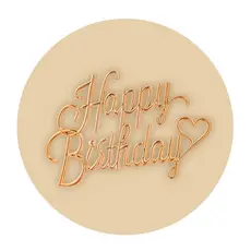 Capa Painel Redondo 50x50cm Sublimado Tema Happy Birthday FIRE
