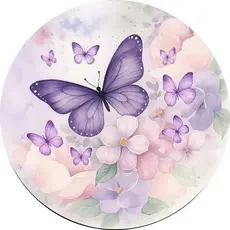 Painel Redondo Borboleta Azul Lilás Rosa 50 cm Painel Sublimado Com Elástico Festa Na Mesa FIRE