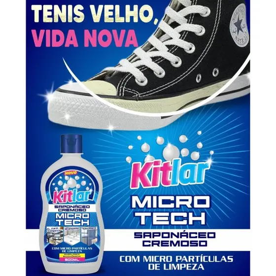Saponaceo Cremoso Kit Lar 500ml Facil Limpeza Branqueia Nao risca