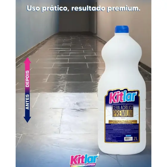 Cera acrílica premium Kit Lar 1 e 2 Litros