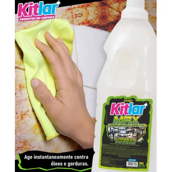 Desengordurante Max Kit Lar para Limpeza Pesada Limpa Fogao Cozinha