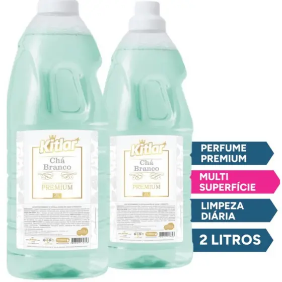 Limpador Perfumado Kit Lar Premium Chá Branco 2 e 5 Litros