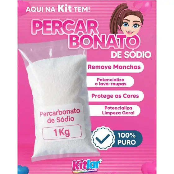 Percarbonato alvejante Kit Lar 1 KG 1 QUILO